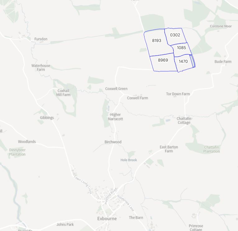 GRASS KEEP FOR SALE BY INFORMAL TENDER AT LAND KNOWN AS THE PRAIRIE LAND NORTH OF TOR DOWN, EXBOURNE, EX20 3QU